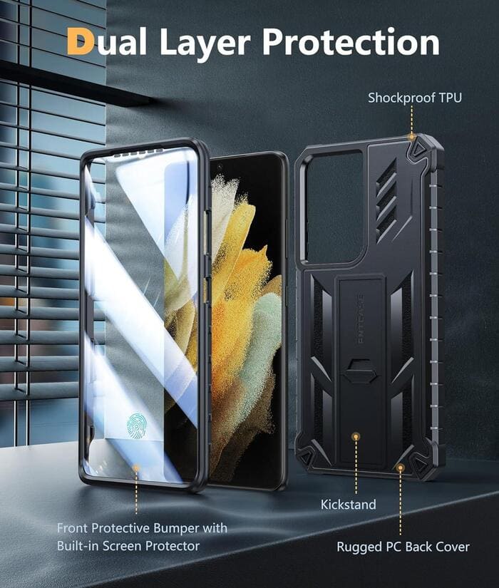 Galaxy S21 Ultra Case: Military Grade Rugged Shockproof Protective