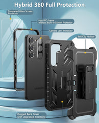 Galaxy S23 6.1 inch with Front Frame Cover, Kickstand, Belt Clip