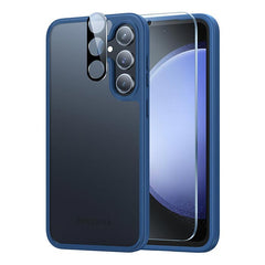 Galaxy S23 FE Case: Military Grade Shockproof Translucent Matte Case Rugged Full Body Drop Protection