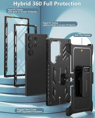 Galaxy S23 Ultra 5G 6.8 inches Phone Case with Belt Clip FNTCASE