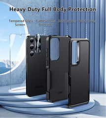 FNTCASE Galaxy S24 ケース: 保護電話カバー 2層 ミリタリーグレード 落下防止
