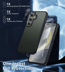 Galaxy S24 Case: Translucent Matte Full Body Drop Protective