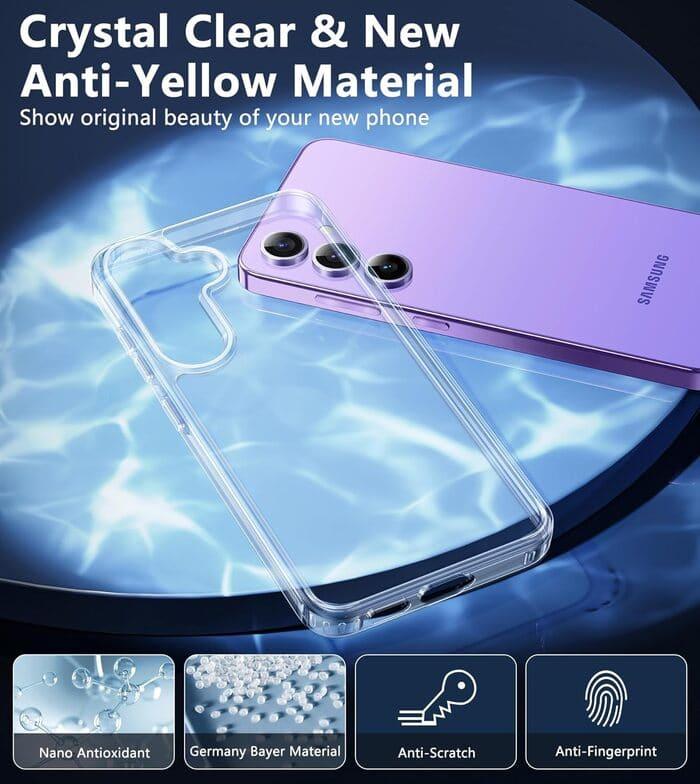 Galaxy S24 5G Shockproof Protective Slim Silicone Clear Case