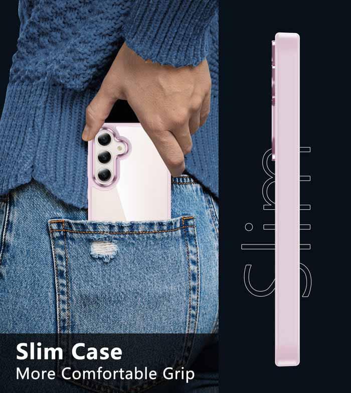 Galaxy S24 5G 6.2 inches Clear Case: Shockproof Protective Slim Silicone Hard Phone Case - FNTCASE OFFICIAL