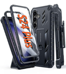 Galaxy S24 Plus 6.7 inches Case with Belt Clip Holster, Kickstand