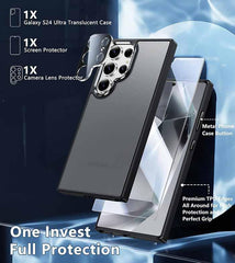 Galaxy S24 Ultra Case: Translucent Matte Full Body Drop Protective