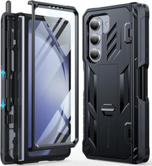 Samsung Galaxy Z-Fold-5 Case: Full Body Rugged Shockproof Protective Phone Cover with Built-in Hinge Protection & S-Pen Holder & Screen Protector & Kickstand