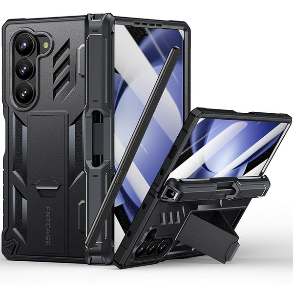 Samsung Galaxy Z FOLD 6 5G ケース: ヒンジ保護、Sペンホルダー、スクリーンプロテクター、キックスタンド を内蔵した、頑丈な耐衝撃保護電話カバー – FNTCASE OFFICIAL