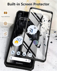 Pixel 7 Protective Case with Built-in Screen Protector and Stand