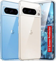 Pixel 8-Pro Case: Clear Slim Anti Yellowing Shockproof Protective - FNTCASE OFFICIAL