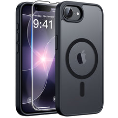 FNTCASE für iPhone SE 4/ SE 2025/ 16E Handyhülle: Magnetisches Laden, stoßfeste Magsafe-Unterstützung – Frosted Oil Spray Touch 