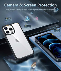 iPhone 12 Pro 6,1 Zoll Hülle: Anti-Vergilbungs-klare, transparente, schlanke Schutzhülle 