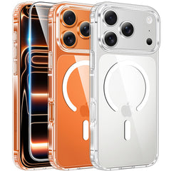 iPhone 17 Pro Max Clear Case: Magnetic Charging Shockproof Magsafe Support