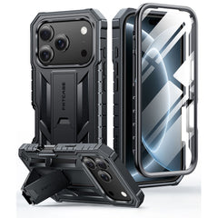 FNTCASE Handyhülle für iPhone 17 Pro Max 6,9 Zoll: Stoßfest in Militärqualität mit integriertem Displayschutz und Ständer