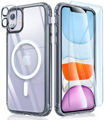 iPhone 11 Clear Case: Anti Yellowing Shockproof Magsafe Support