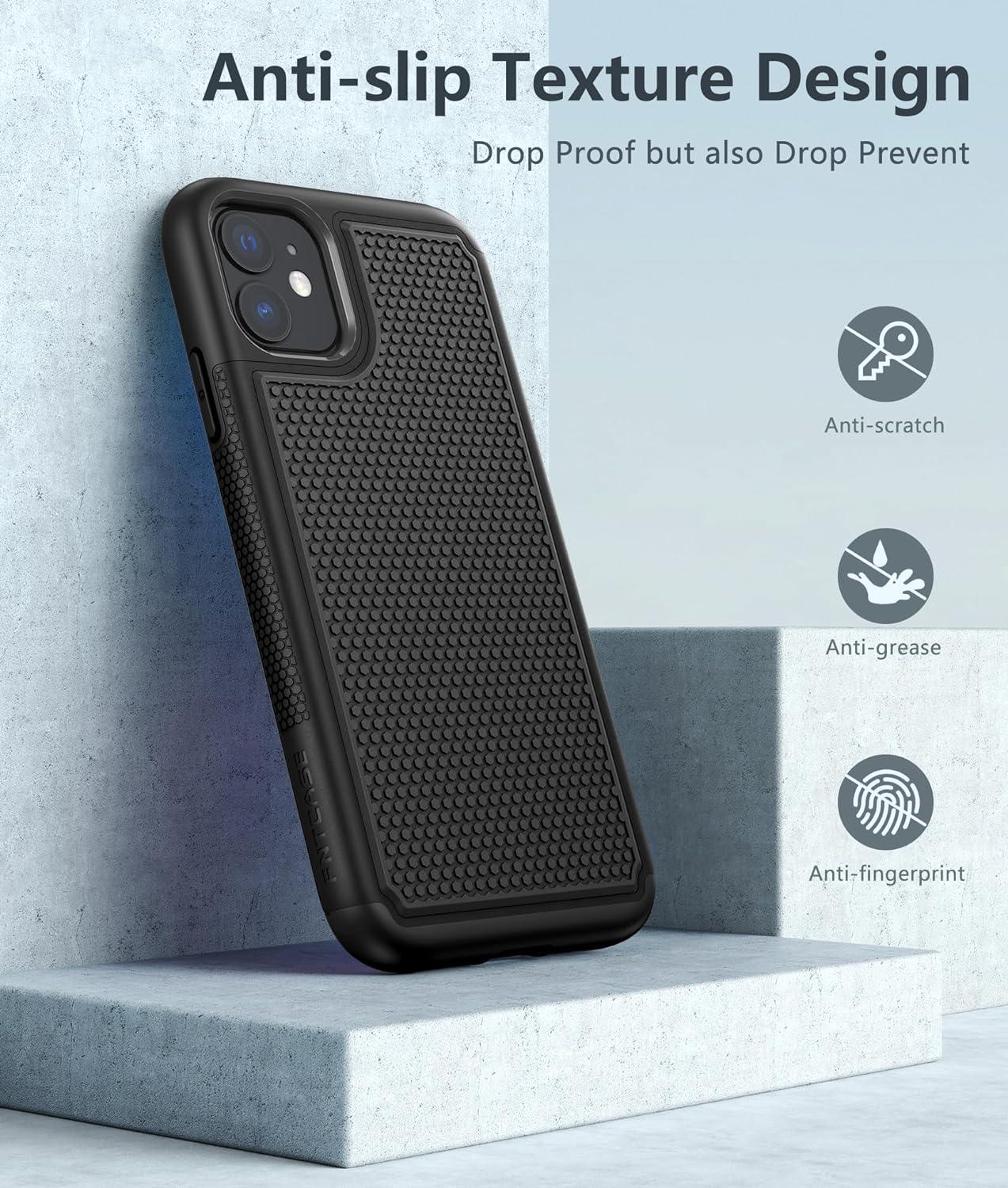 iPhone 11 Phone Case: Dual Layer Heavy Duty Protective Cover Shockproof Rugged with Non-Slip Textured - FNTCASE OFFICIAL