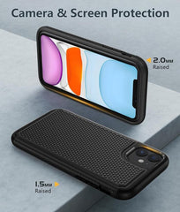 iPhone 11 Dual Layer Protective Case with Non-Slip Textured Black FNTCASE