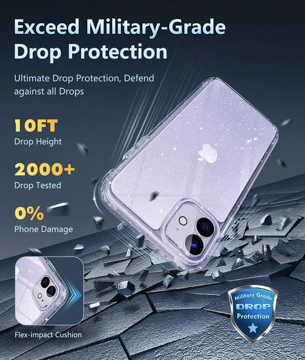 iPhone 11 Clear Case: Military Grade Drop Protection Anti Yellowing 6.1 inch Phone Case - FNTCASE OFFICIAL