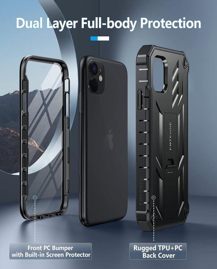iPhone 11 iPhone XR Case with Kickstand Shockproof Military Grade