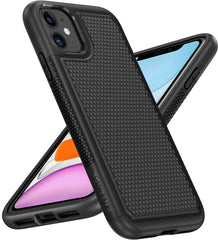 iPhone 11 Phone Case: Dual Layer Heavy Duty Protective Cover Shockproof Rugged with Non-Slip Textured