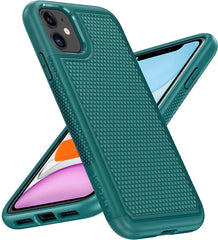 iPhone 11 Phone Case: Dual Layer Heavy Duty Protective Cover Shockproof Rugged with Non-Slip Textured