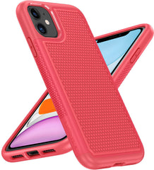 iPhone 11 Phone Case: Dual Layer Heavy Duty Protective Cover Shockproof Rugged with Non-Slip Textured