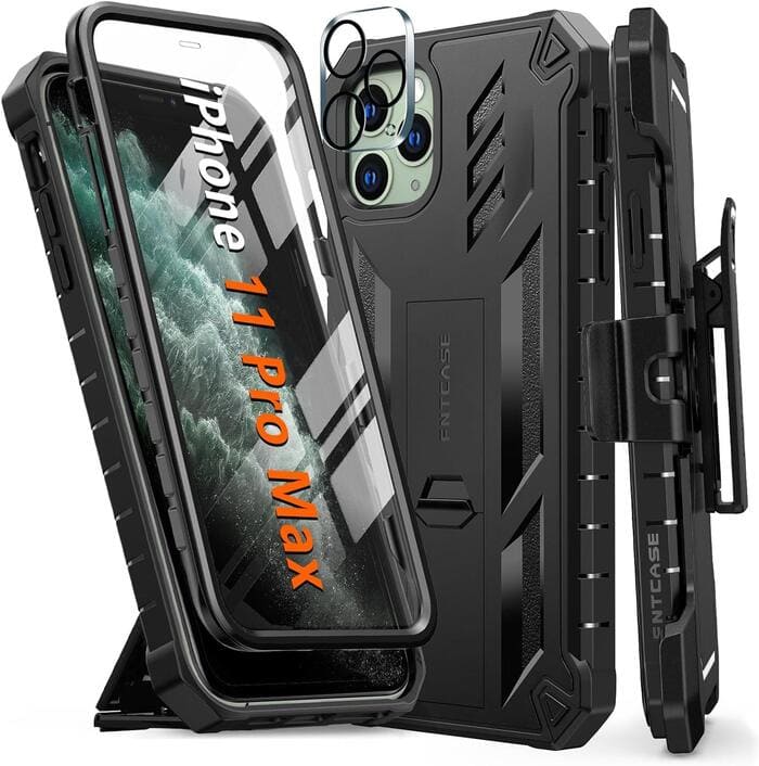 iPhone 11 Pro Max Protective Case with Belt Clip Holster FNTCASE