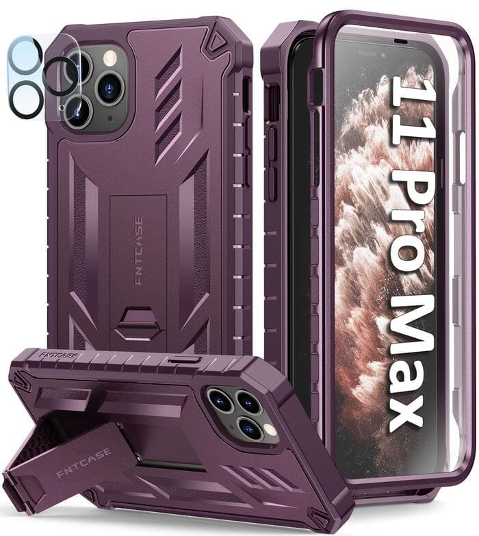 FNTCASE iPhone 11 Pro Max 6.5 inch Protective Case with Kickstand