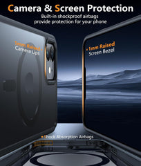 iPhone 12 Case: Magnetic Charging Shockproof Magsafe Support - Matte Black - FNTCASE OFFICIAL