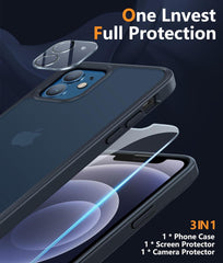 iPhone 12 Case: Military Grade Shockproof Translucent Matte Case Rugged Full Body Drop Protection - FNTCASE OFFICIAL