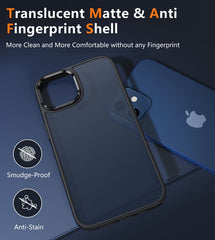 iPhone 12 Case: Military Grade Shockproof Translucent Matte Case Rugged Full Body Drop Protection