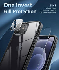 iPhone 12 Clear Case: Military Grade Drop Protection Anti Yellowing 6.1 inch Phone Case - FNTCASE OFFICIAL