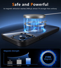 iPhone 12 Clear Case: Magnetic Charging Shockproof Magsafe Matte Black