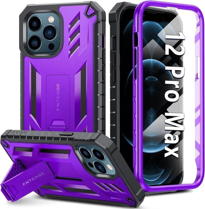 iPhone 12 Pro Max Case Military Grade Protection Mobile Cover with Kickstand