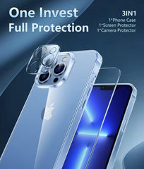 iPhone 13 Pro 6.1 inch Case: Anti-Yellowing Clear Transparent Slim Protective Case - FNTCASE OFFICIAL