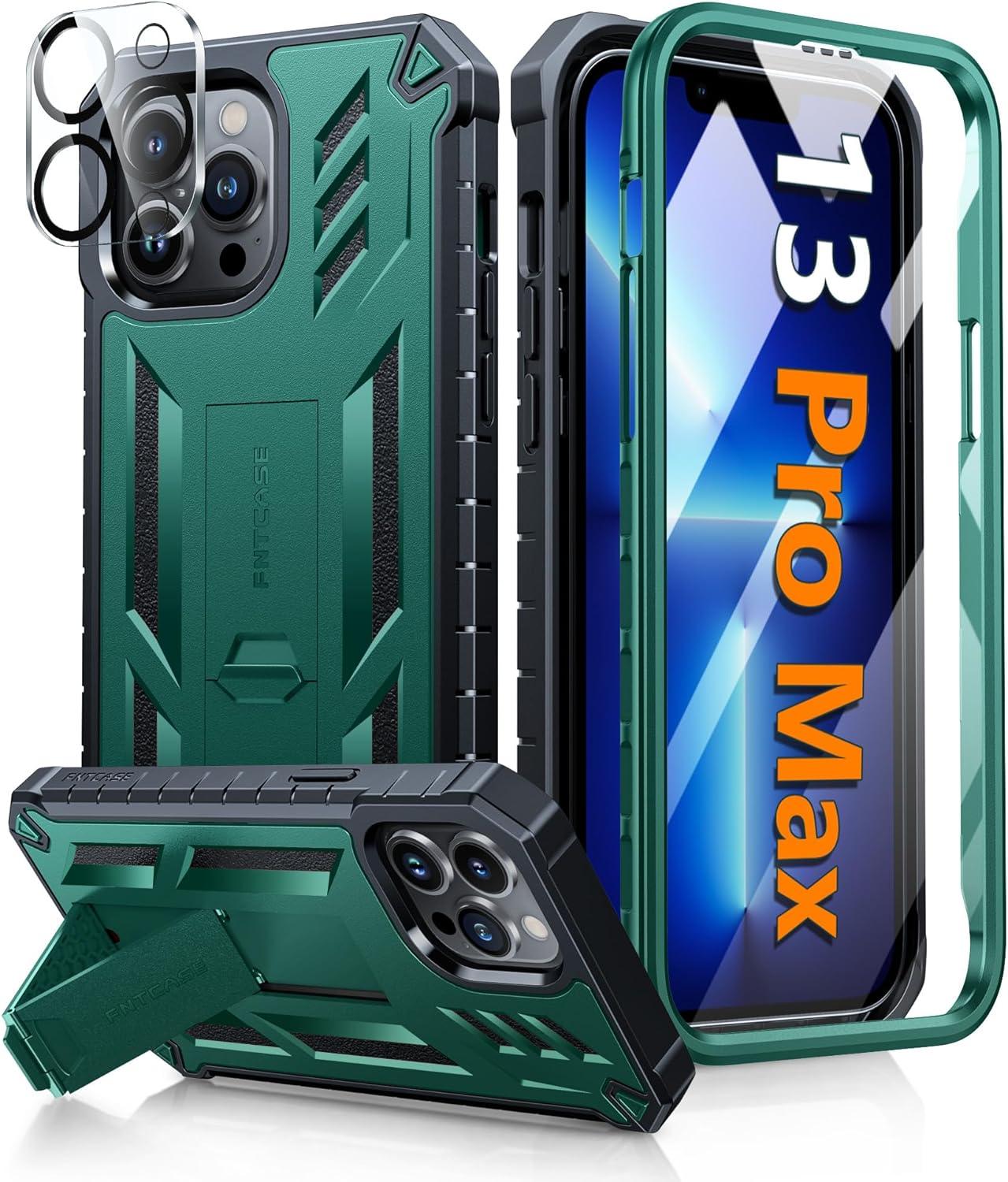 iPhone 13 Pro Max 6.7 inch 2021 Military Bumper Rugged Case with Kickstand - FNTCASE OFFICIAL
