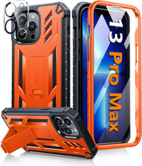 iPhone 13 Pro Max 6.7 inch 2021 Military Bumper Rugged Case with Kickstand - FNTCASE OFFICIAL