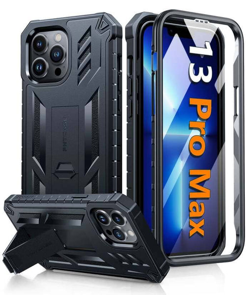 キックスタンドケース iPhone13 6.7インチ iPhone 13 Pro Max 6.7インチ ミリタリーバンパー 頑丈な電話ケース