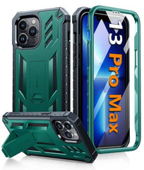 iPhone 13 Pro Max 6.7 inch Military Bumper Rugged Phone Case with Built-in Kickstand