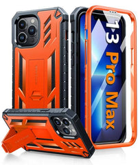 iPhone 13 Pro Max 6.7 inch Military Bumper Rugged Phone Case with Built-in Kickstand