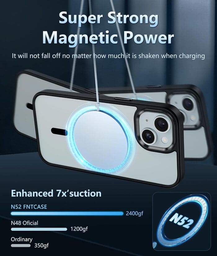 iPhone 15 Plus Clear Case: Magnetic Charging Magsafe Support
