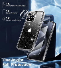 iPhone 15 Pro 6.1 inch Case: Anti-Yellowing Clear Transparent Slim Protective Case