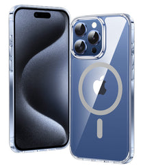 iPhone 15 Pro Clear Case: Magnetic Charging Anti Yellowing Shockproof Magsafe Support