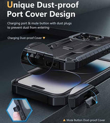iPhone 15-Pro-Max Case: Military Grade Rugged Cell Phone Cover with Kickstand - FNTCASE OFFICIAL