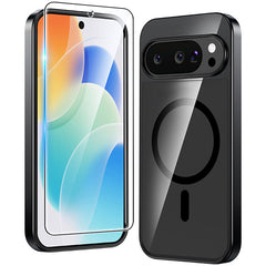 Google Pixel 10/10 Pro/9/9 Pro 6.3 inch Clear Phone Case: Magnetic Charging Shockproof Magsafe Support