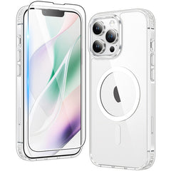 Durchsichtige iPhone 13 Pro-Hülle: magnetisches Aufladen, vergilbungshemmend, stoßfest, Magsafe 