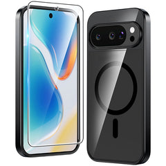 Google Pixel 10 Pro XL/ 9 Pro XL 6.8 inch Clear Phone Case: Magnetic Charging Shockproof Magsafe Support