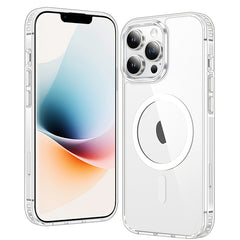 Durchsichtige iPhone 13 Pro Max-Hülle: magnetisches Aufladen, vergilbungshemmend, stoßfest, Magsafe 