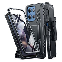 FNTCASE for Motorola Moto G 5G 2026 6.7 Inch Phone Case: Rugged Protective Phone Case with Belt Clip Holster and Kickstand