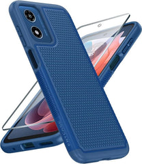 Motorola Moto G Play 2024 Phone Dual Layer Protective Case Blue